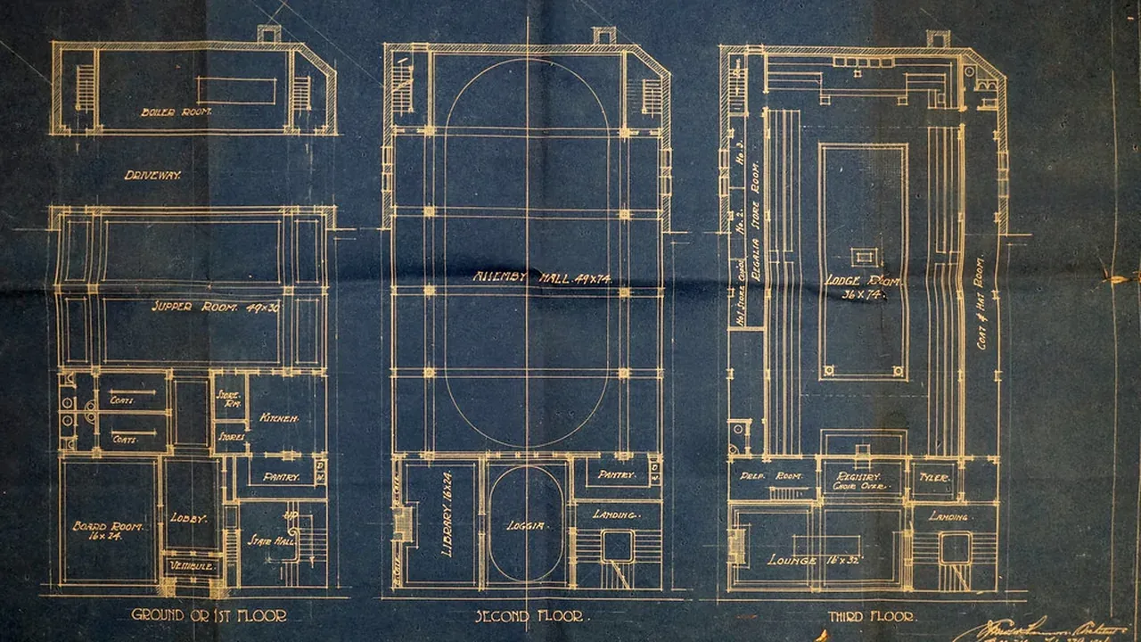 Plan d'architecte d'un projet de rénovation de cuisine